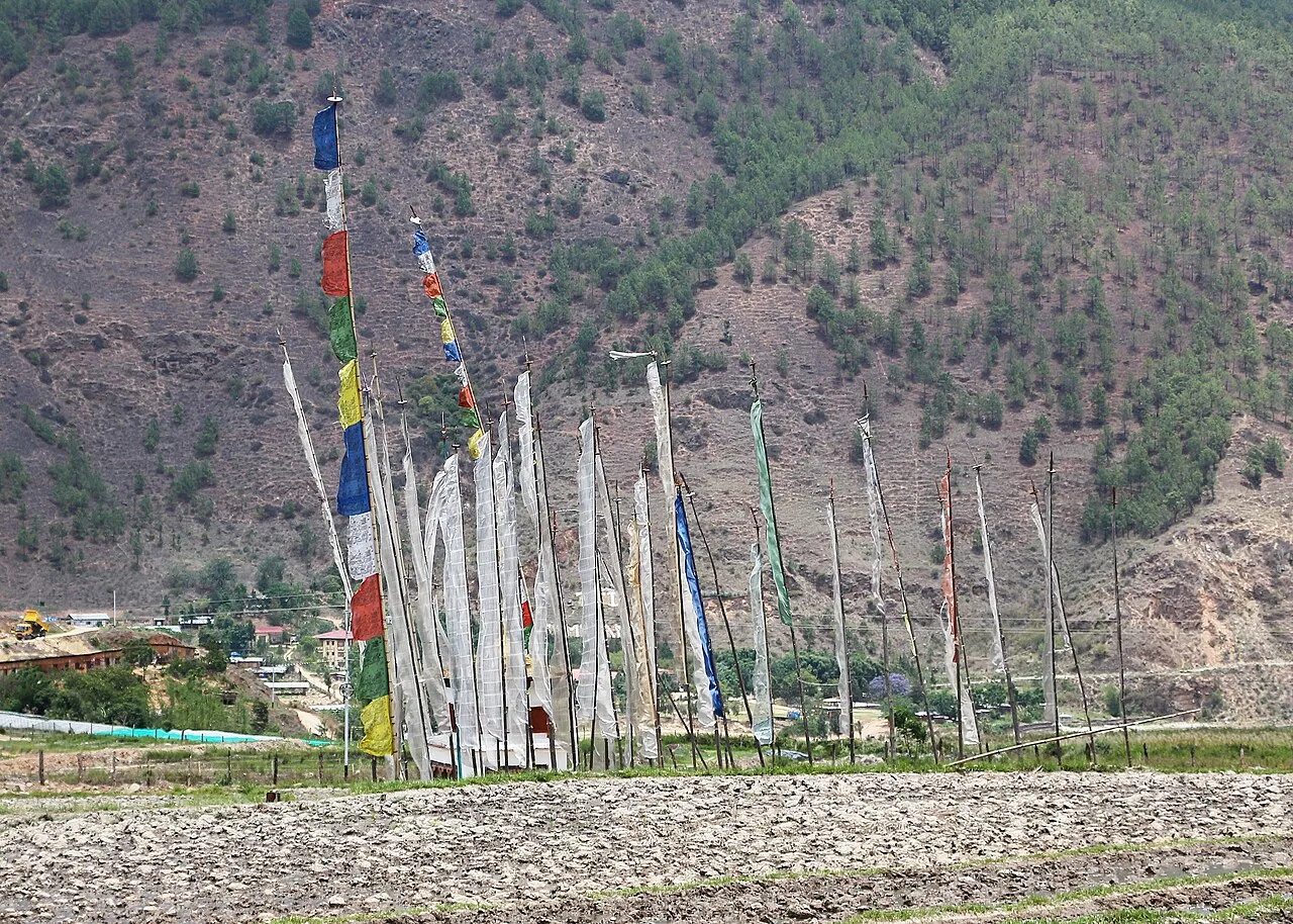 Prayer flags in Sopsokha, Bhutan